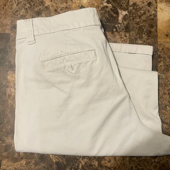 SONOMA Straight Mid Rise‎ Pants Jeans Light Khaki Womens Sz 16 short - Picture 4 of 4